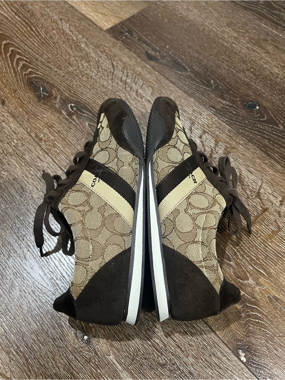 Coach kelson signature sneakers dark brown size 9b - Picture 6 of 10